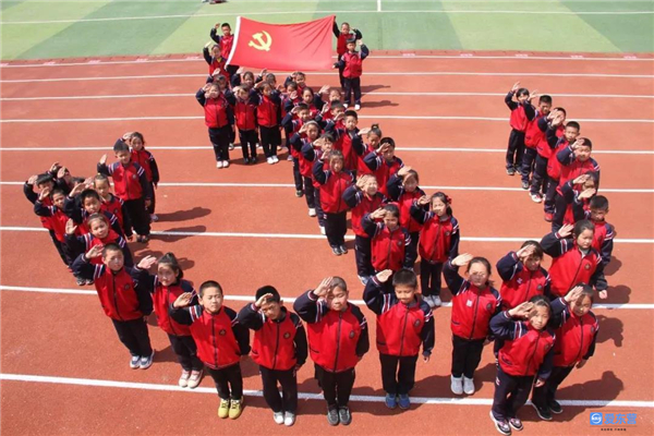 垦利区第二实验小学开展我与党旗合个影活动